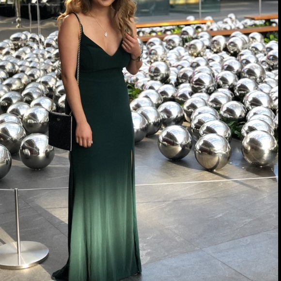 Forest green full-length gown (Worn Once) - Picture 1 of 5